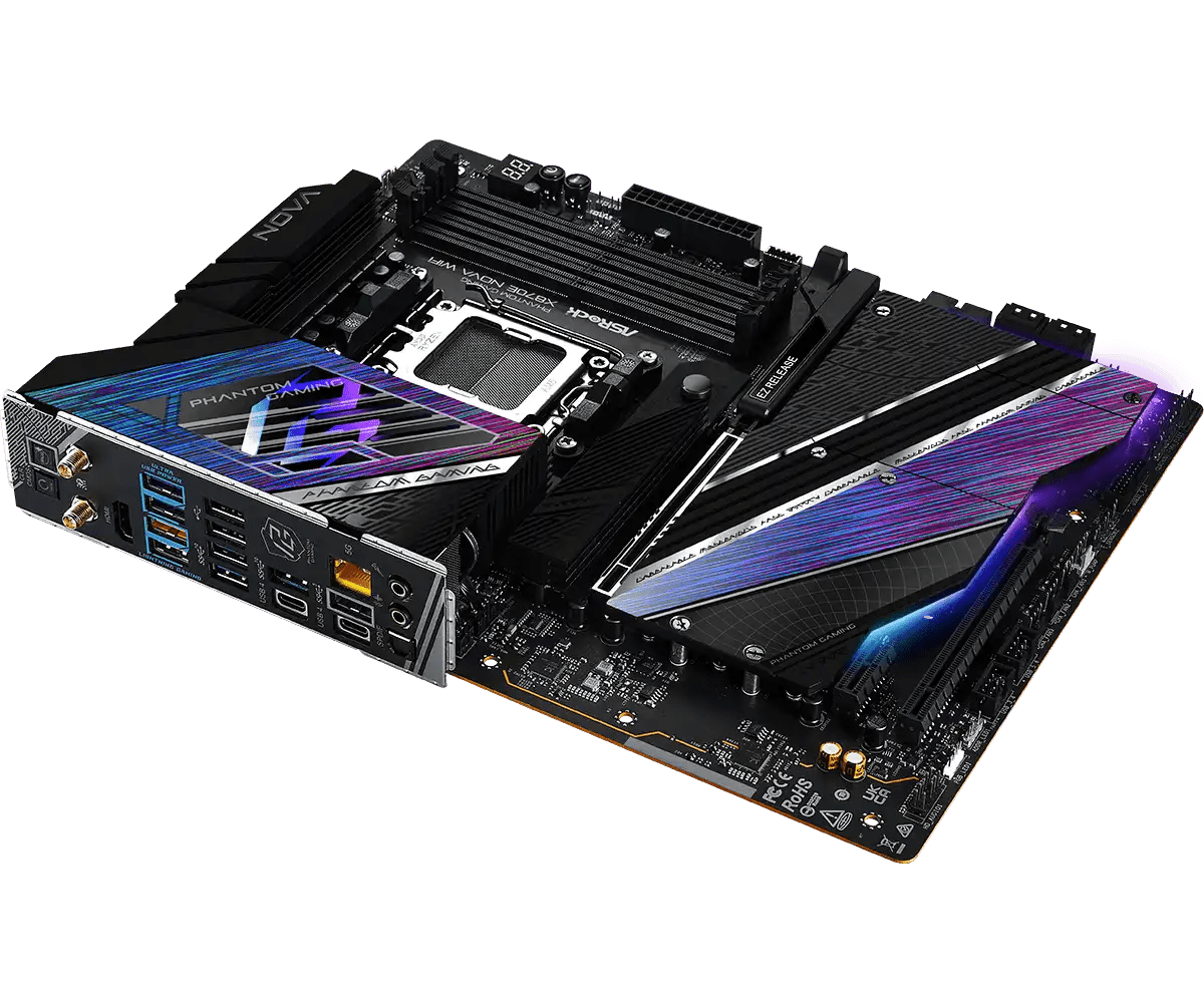 ASRock X870E Nova WiFi AMD AM5 Socket Gaming Motherboard | 90 - MXBPX0 - A0UAYZ - 801964409720 - Vektra Computers LLC ASRock X870E Nova WiFi AMD AM5 Socket Gaming Motherboard | 90 - MXBPX0 - A0UAYZ - 801964409720 - Vektra Computers LLC